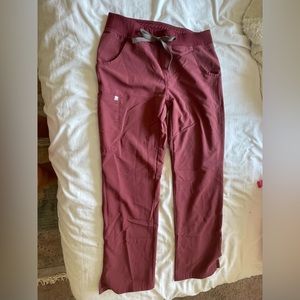 FIGS Kade Cargo Scrubs - Dark Cherry (Small)